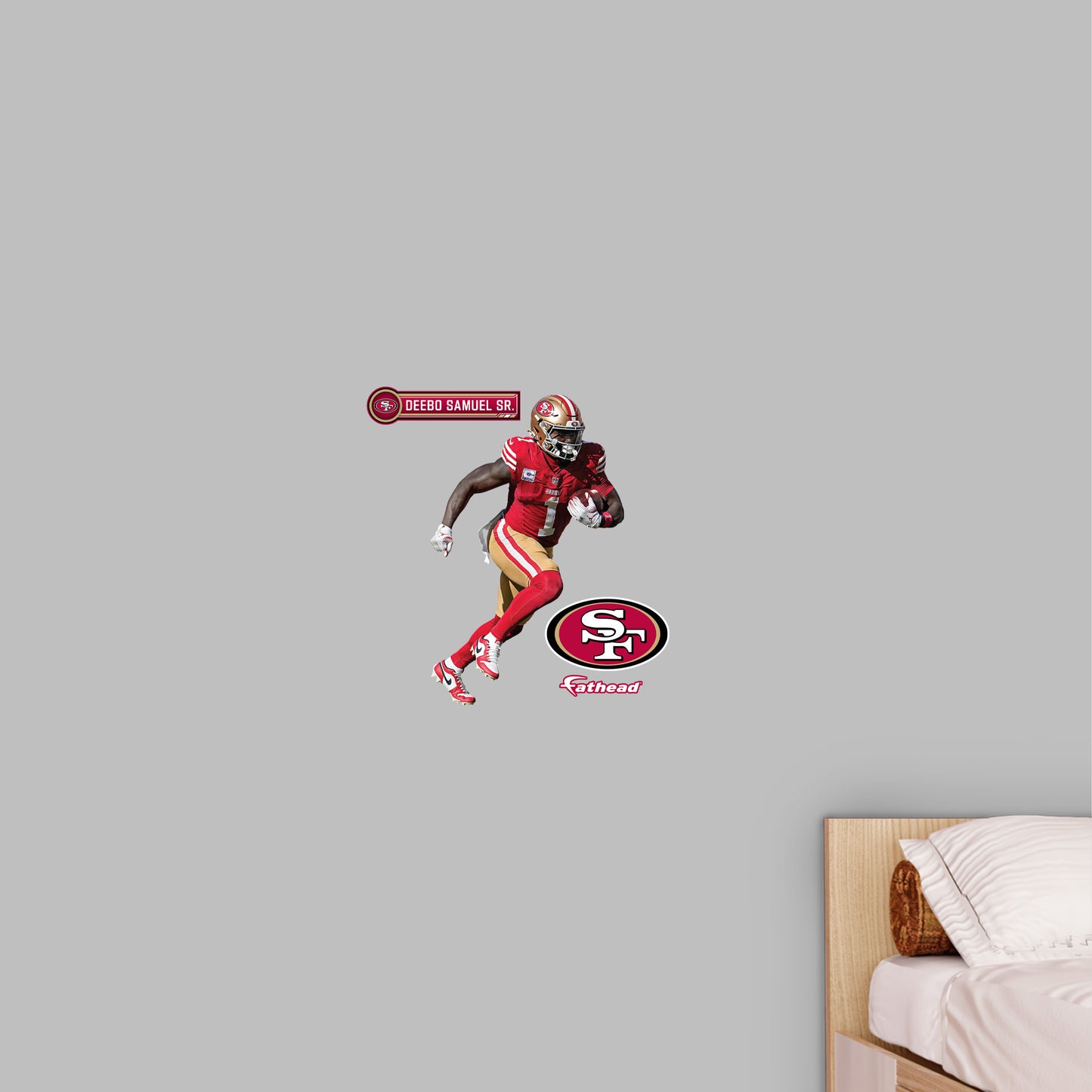 Deebo Samuel Sr. - RealBig Collection - Official NFL - San Francisco 49ers - Reusable Vinyl Wall Decals