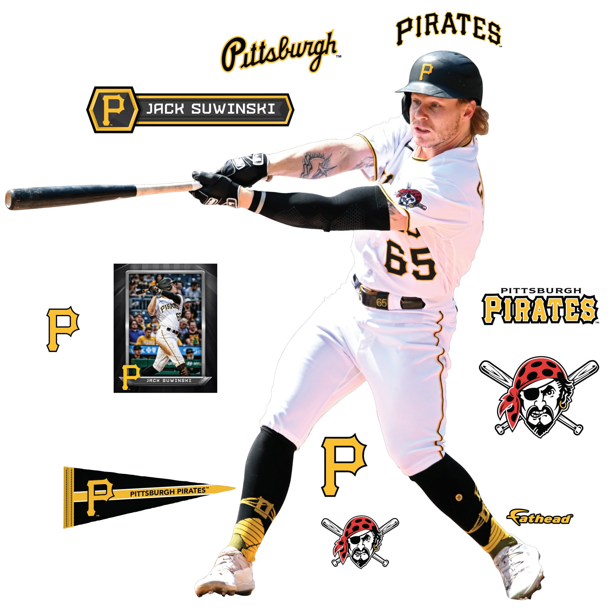Pittsburgh Pirates: Jack Suwinski 2023 - Officially Licensed MLB Remov –  Fathead