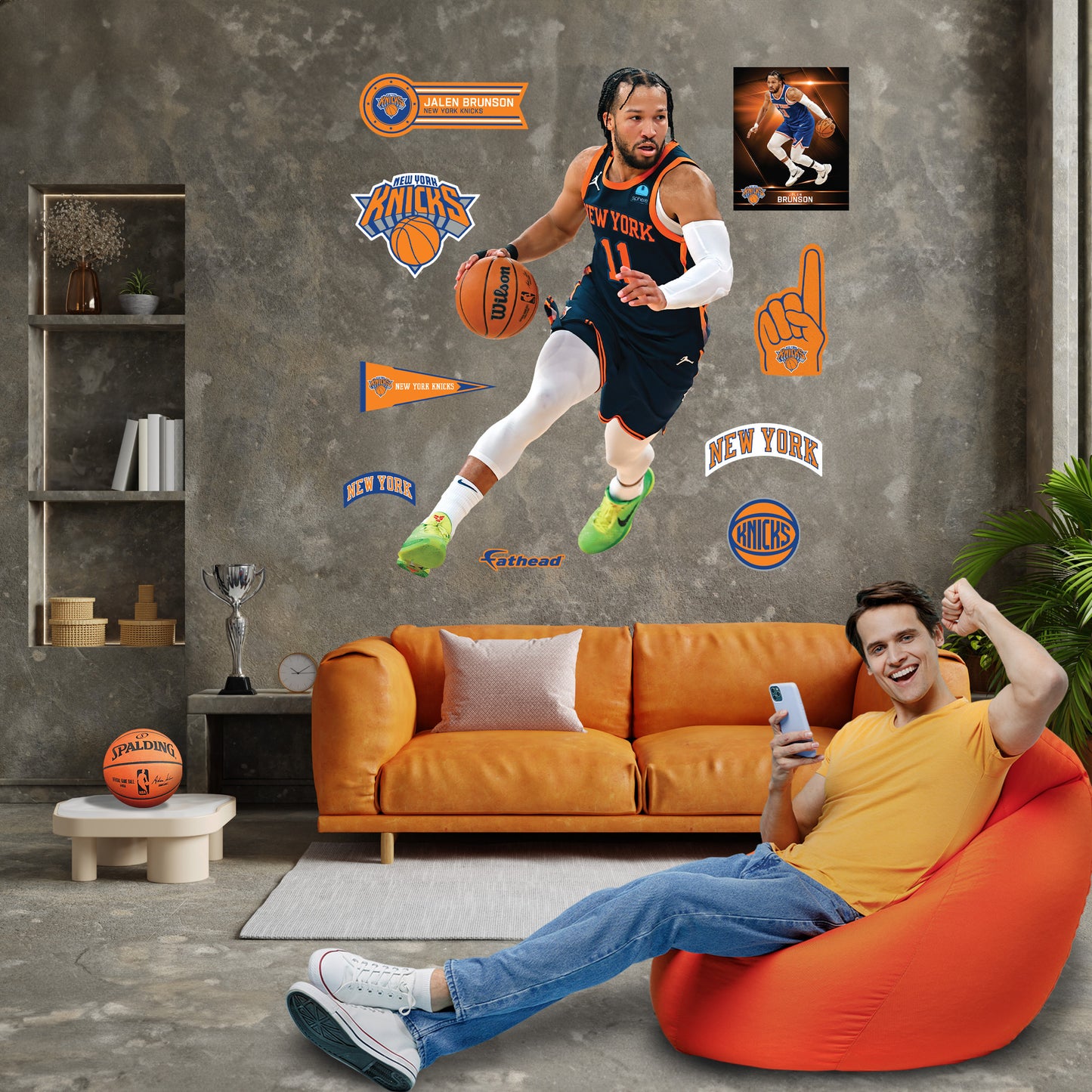 Life-Size Athlete +9 Decals  (50"W x 76"H) 