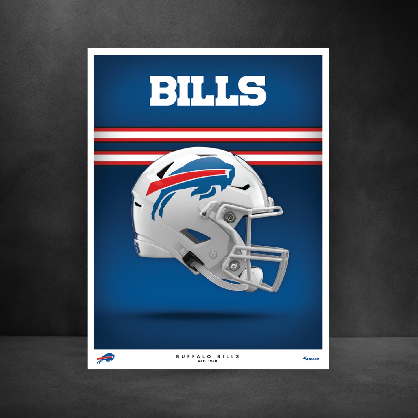 Buffalo Bills - Helmet Series - Peel & Stick Poster - Official NFL - Reusable Vinyl Wall Decal