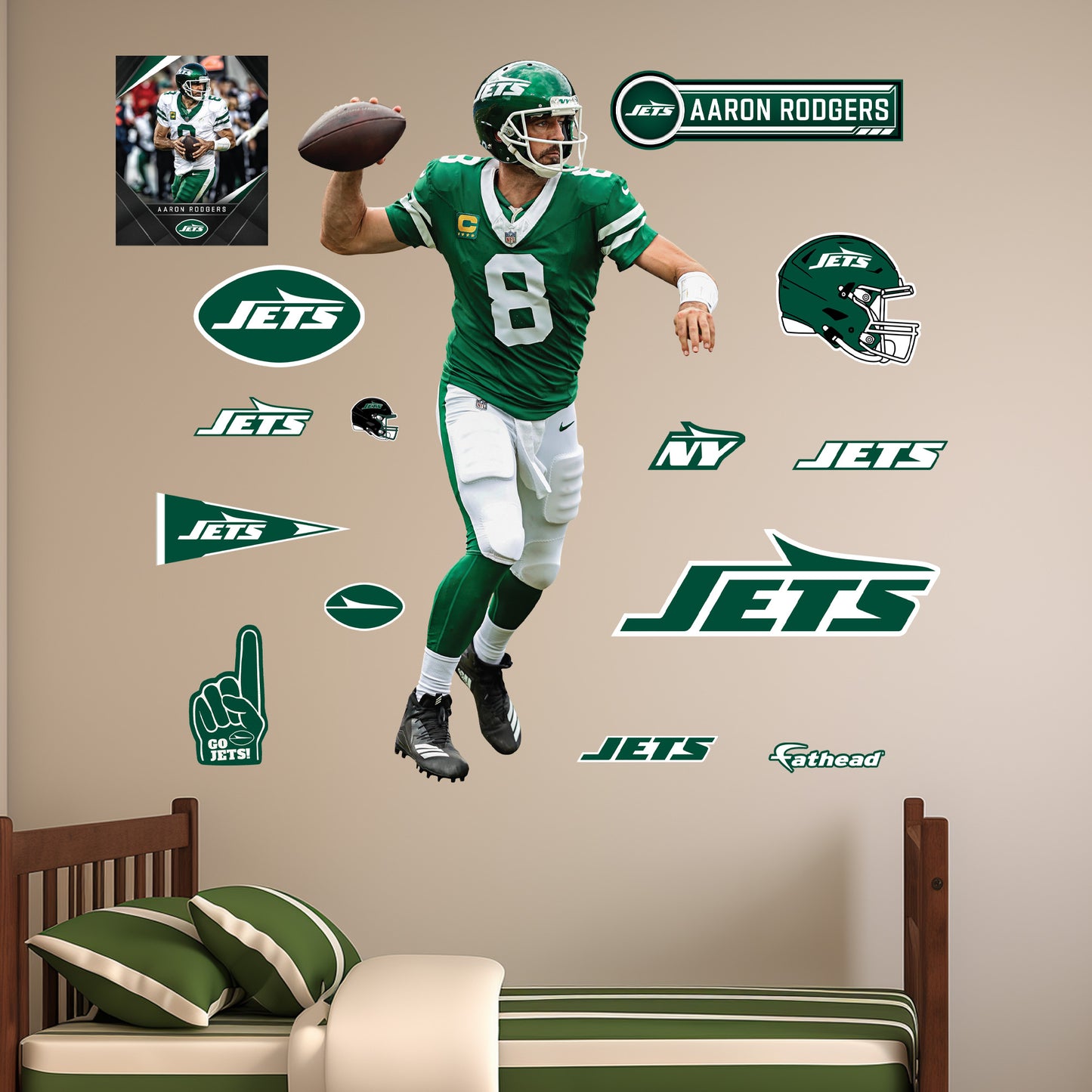 Life-Size Athlete +14 Decals  (45.5"W x 78"H) 