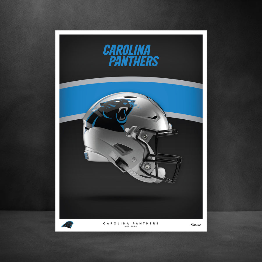 Carolina Panthers - Helmet Series - Peel & Stick Poster - Official NFL - Reusable Vinyl Wall Decal