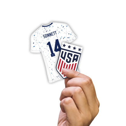 Emily Sonnett 2023 Player Collection Minis        - Officially Licensed USWNT Removable     Adhesive Decal