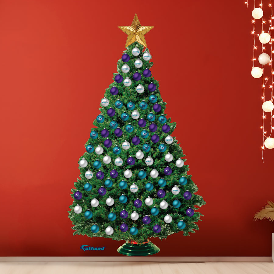 Charlotte Hornets - Decorate Your Own Christmas Tree - Official NBA - Reusable Vinyl Wall Decals