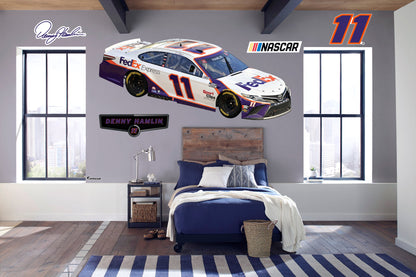 Denny Hamlin - RealBig FedEx Car Collection - Official NASCAR - Reusable Vinyl Wall Decals