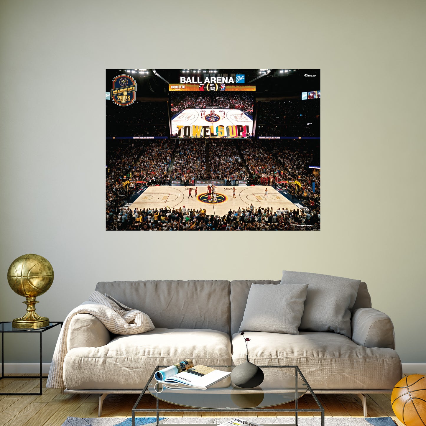 Denver Nuggets: Arena 2023 Finals Wide Shot Poster        - Officially Licensed NBA Removable     Adhesive Decal