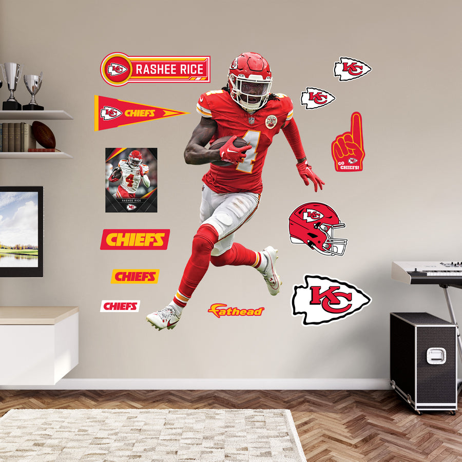 Rashee Rice - RealBig Collection - Official NFL - Kansas City Chiefs - Reusable Vinyl Wall Decals #1