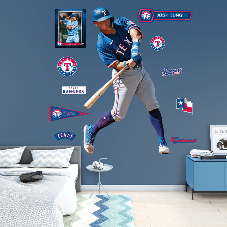 Josh Jung - RealBig Collection - Official MLB - Texas Rangers - Reusable Vinyl Wall Decals