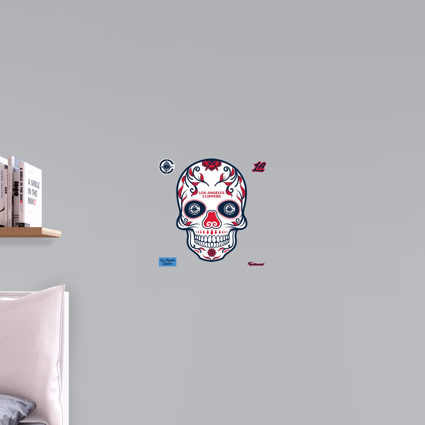 Los Angeles Clippers - RealBig Sugar Skull Collection - Official NBA - Reusable Vinyl Wall Decals