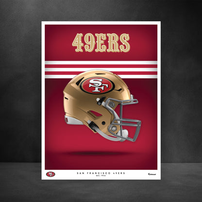 San Francisco 49ers - Helmet Series - Peel & Stick Poster - Official NFL - Reusable Vinyl Wall Decal