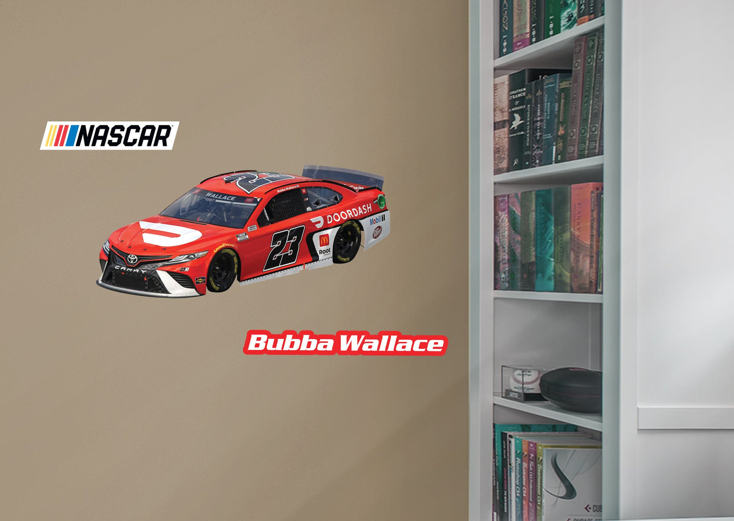 Bubba Wallace - RealBig Doordash Car Collection - Official NASCAR - Reusable Vinyl Wall Decals