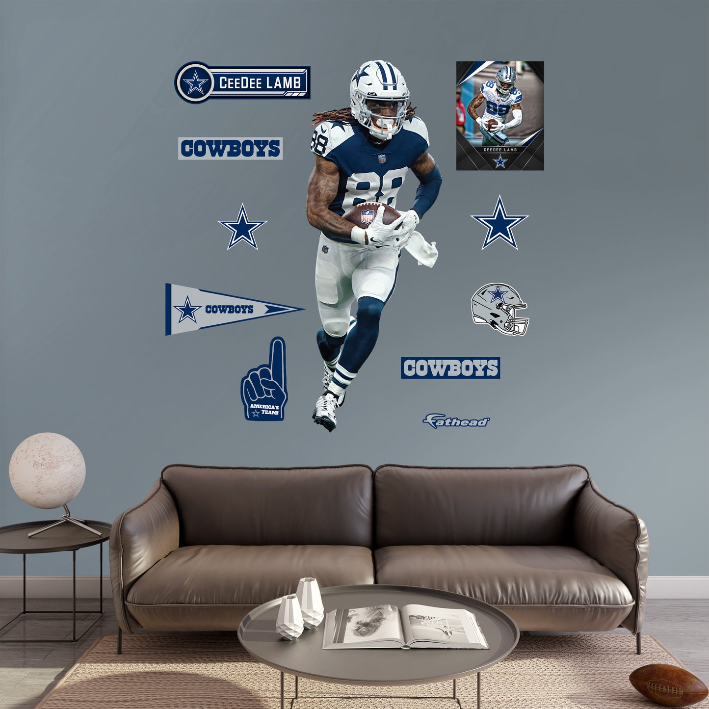 Dallas Cowboys: CeeDee Lamb  Throwback        - Officially Licensed NFL Removable     Adhesive Decal