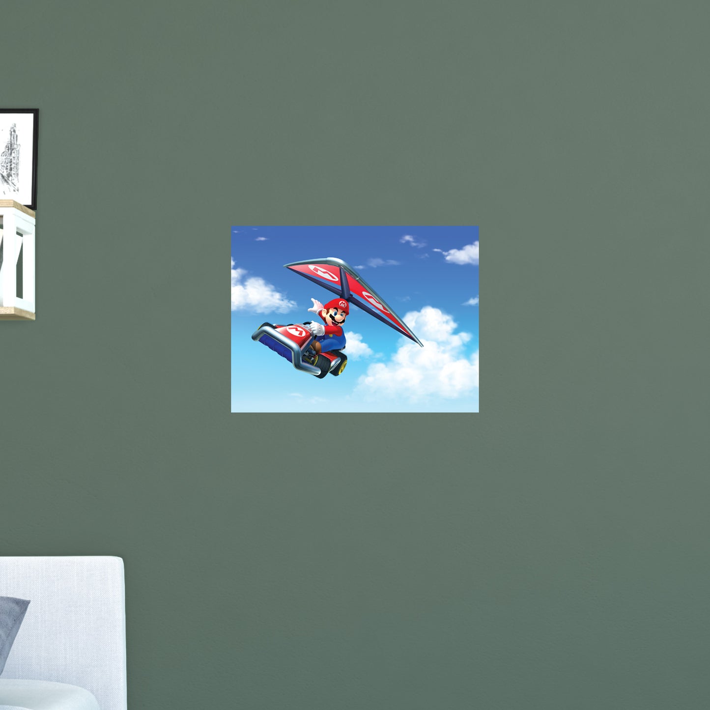 Mario Kart: Mario Glider Mural        -   Removable     Adhesive Decal