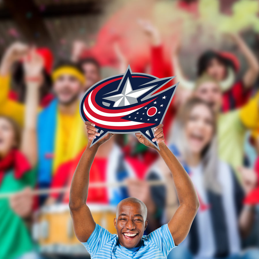 Logo - Big Head - Official NHL - Columbus Blue Jackets - Foam Core Cutout