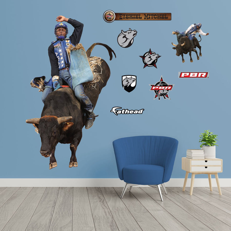 PBR: Ezekiel Mitchel- Blow Torch RealBig        - Officially Licensed Pro Bull Riding Removable     Adhesive Decal