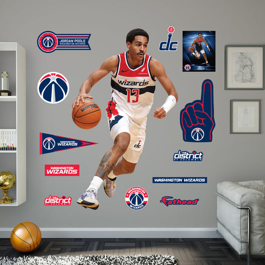 Washington Wizards: Jordan Poole         - Officially Licensed NBA Removable     Adhesive Decal