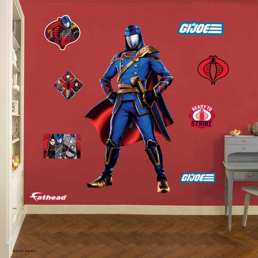Cobra Commander - G.I. Joe - RealBig Collection - Official Hasbro - Reusable Vinyl Wall Decals