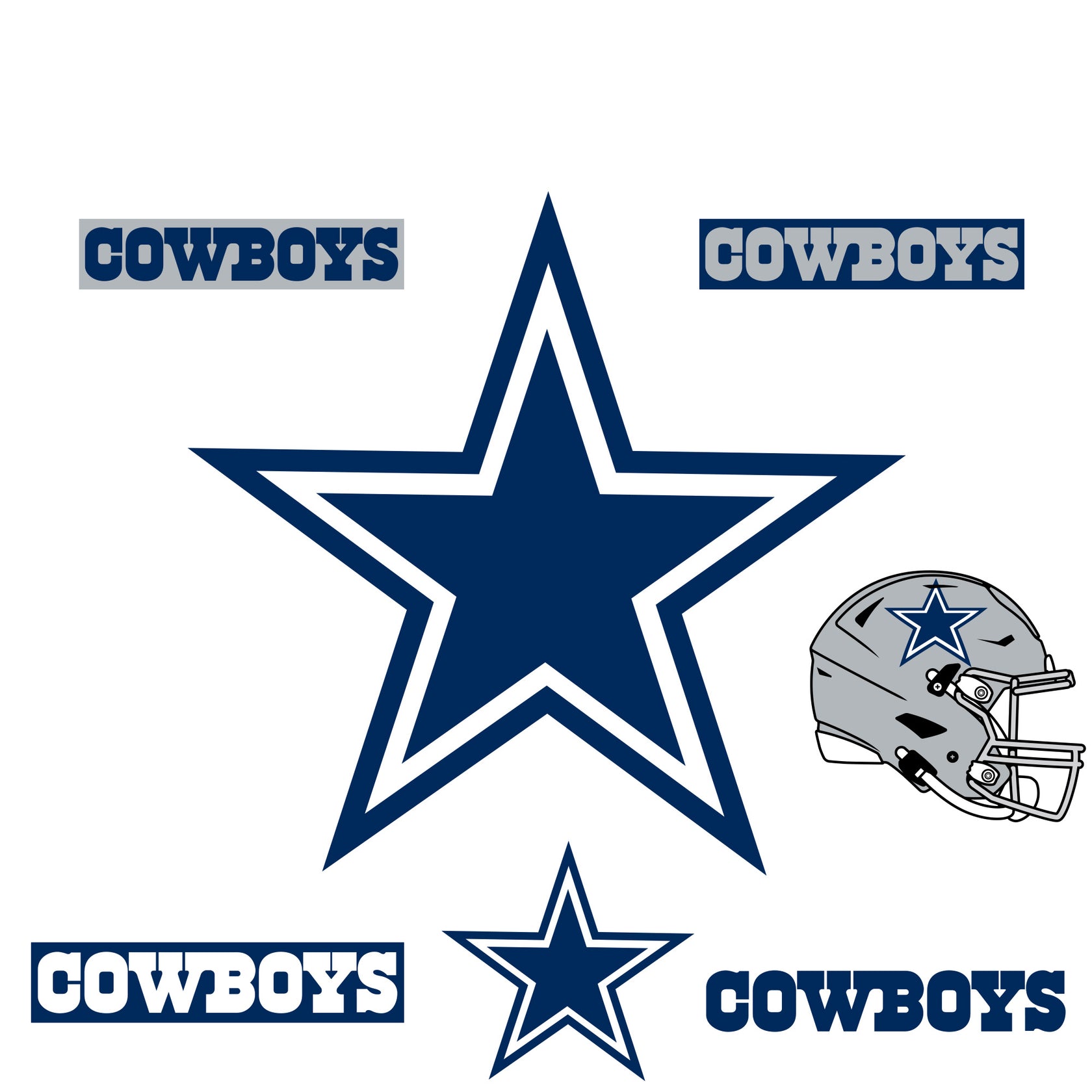 Dallas Cowboys Logo Officially Licensed NFL Removable Adhesive Deca