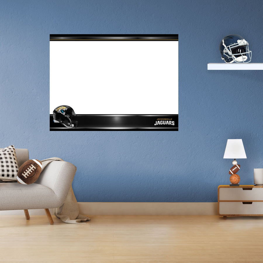 Jacksonville Jaguars - Helmet - Dry Erase Whiteboard - Official NFL - Reusable Vinyl Wall Decal