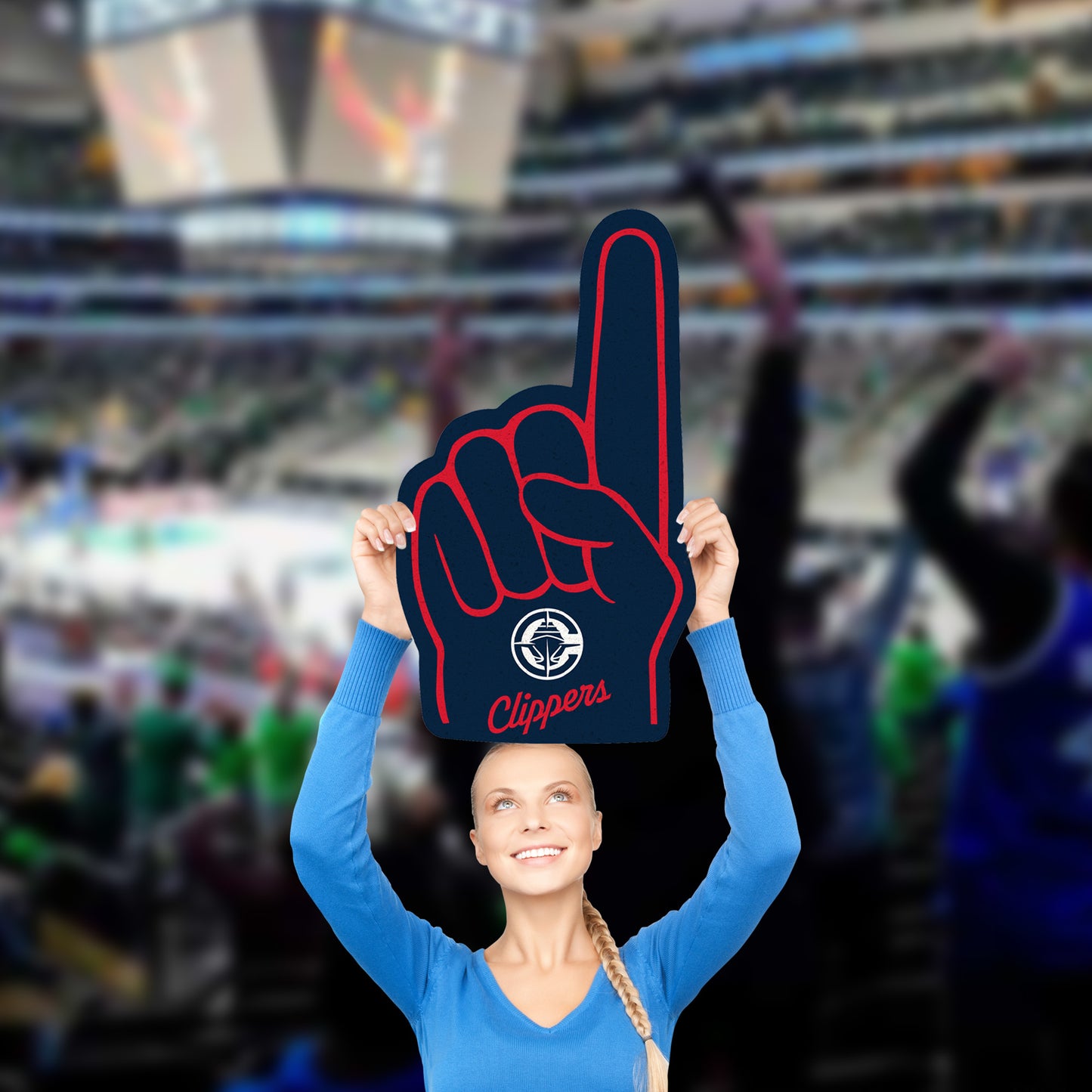 Foam Finger - Big Head - Official NBA - Los Angeles Clippers - Foam Core Cutout