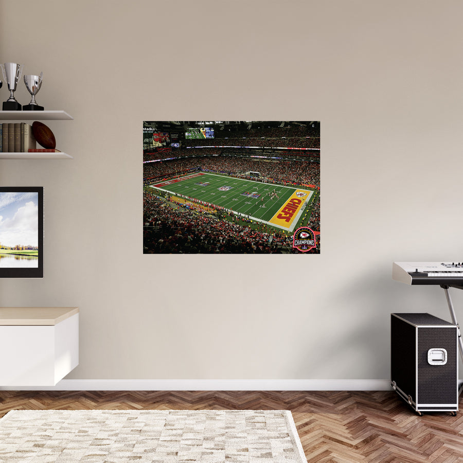 Super Bowl LVIII Wide Shot - Peel & Stick Poster - Official NFL - Kansas City Chiefs - Reusable Vinyl Wall Decal