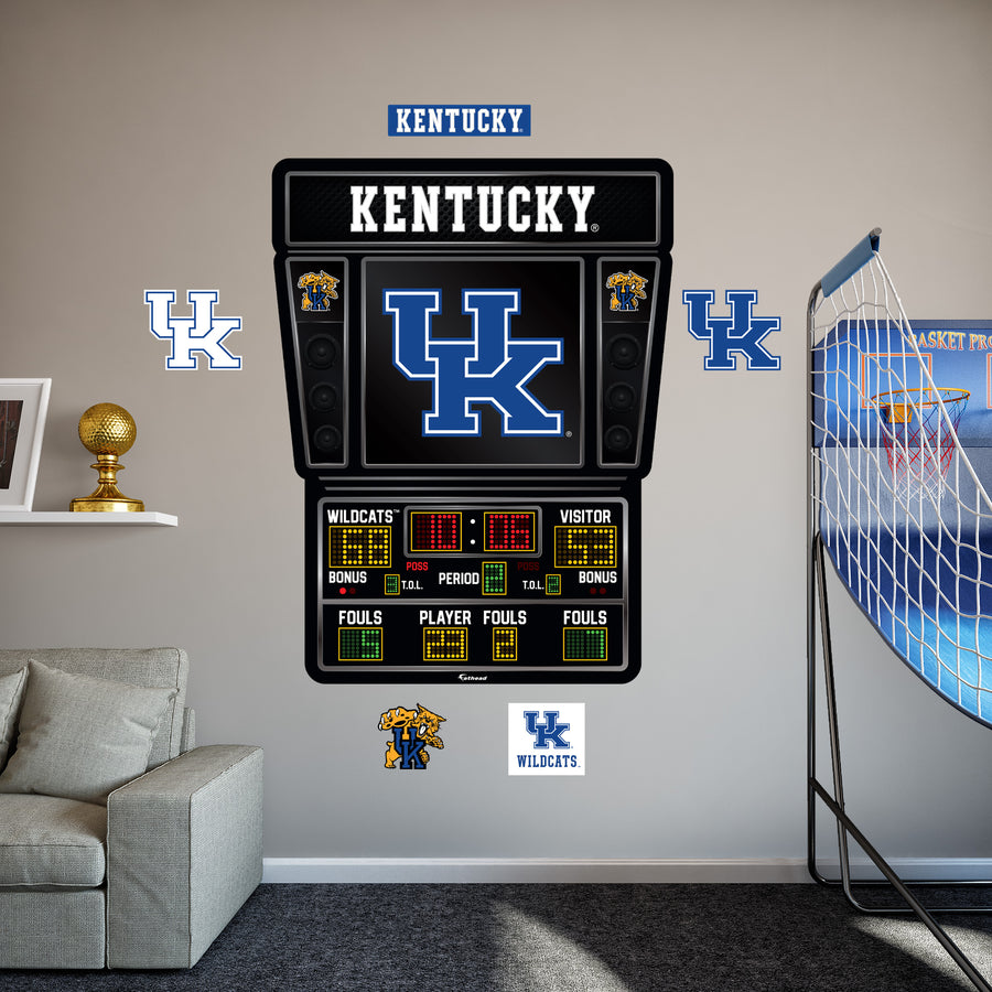 Kentucky Wildcats - RealBig Basketball Scoreboard Collection - Official NCAA - Kentucky Wildcats - Reusable Vinyl Wall Decals
