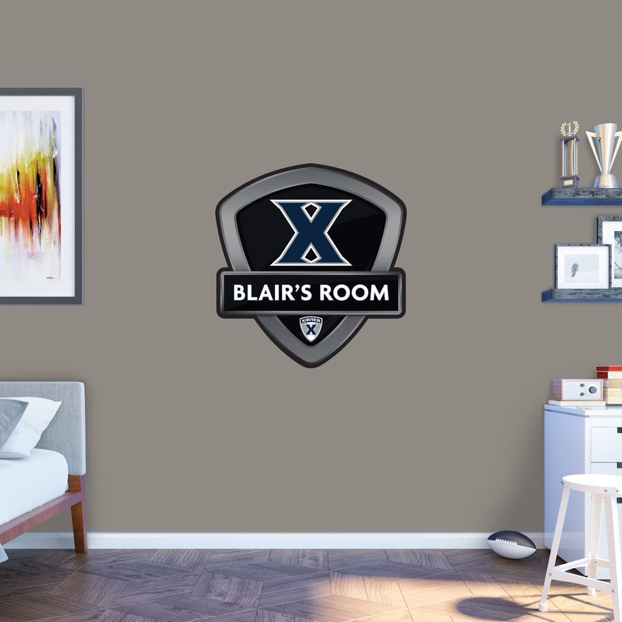 Xavier Musketeers - Badge - With Personalized Name - Official NCAA - Vinyl Transfer Decal