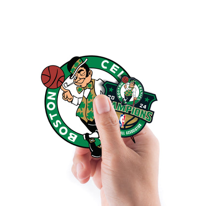 Boston Celtics:  2024 Champions Logo Minis        - Officially Licensed NBA Removable     Adhesive Decal