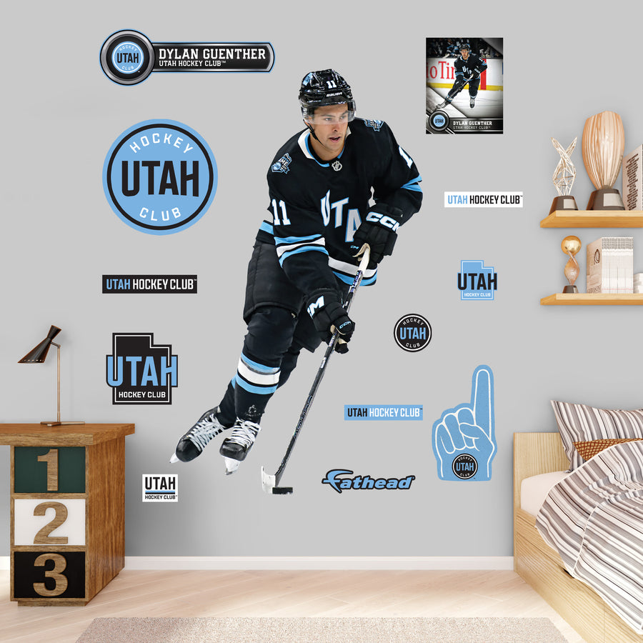 Dylan Guenther - RealBig Collection - Official NHL - Utah Mammoth - Reusable Vinyl Wall Decals