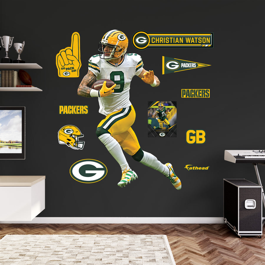 Christian Watson - RealBig Collection - Official NFL - Green Bay Packers - Reusable Vinyl Wall Decals #2