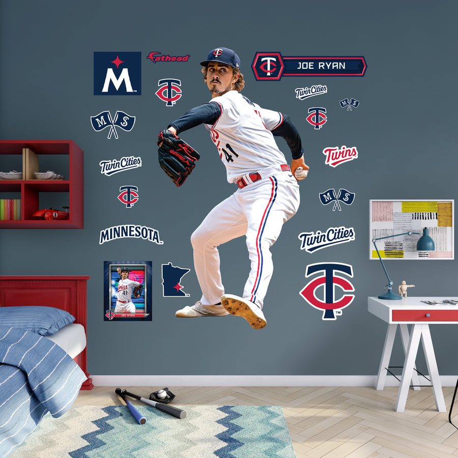 Joe Ryan - RealBig Collection - Official MLB - Minnesota Twins - Reusable Vinyl Wall Decals