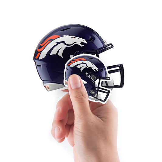 Denver Broncos:  Helmet Minis        - Officially Licensed NFL Removable     Adhesive Decal