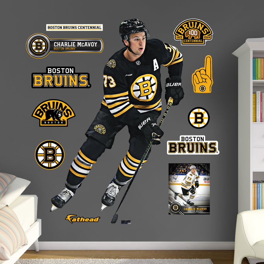 Charlie McAvoy - RealBig Collection - Official NHL - Boston Bruins - Reusable Vinyl Wall Decals #2