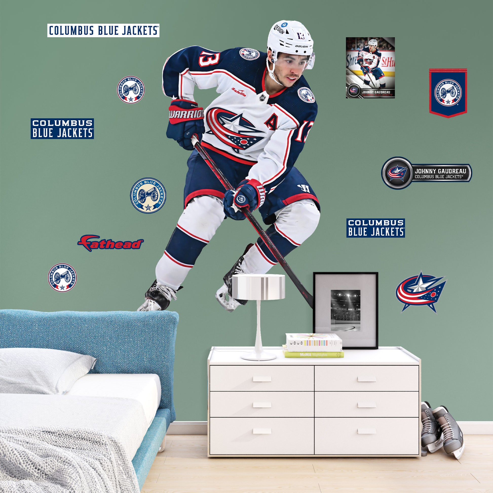 Columbus Blue Jackets: Johnny Gaudreau 2023 - Officially Licensed NHL  Removable Adhesive Decal