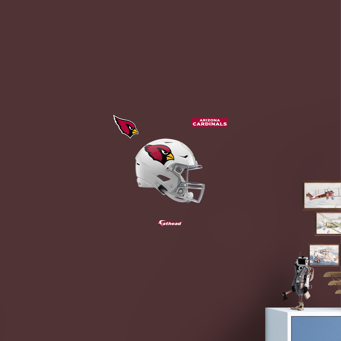Arizona Cardinals:  Helmet        - Officially Licensed NFL Removable     Adhesive Decal