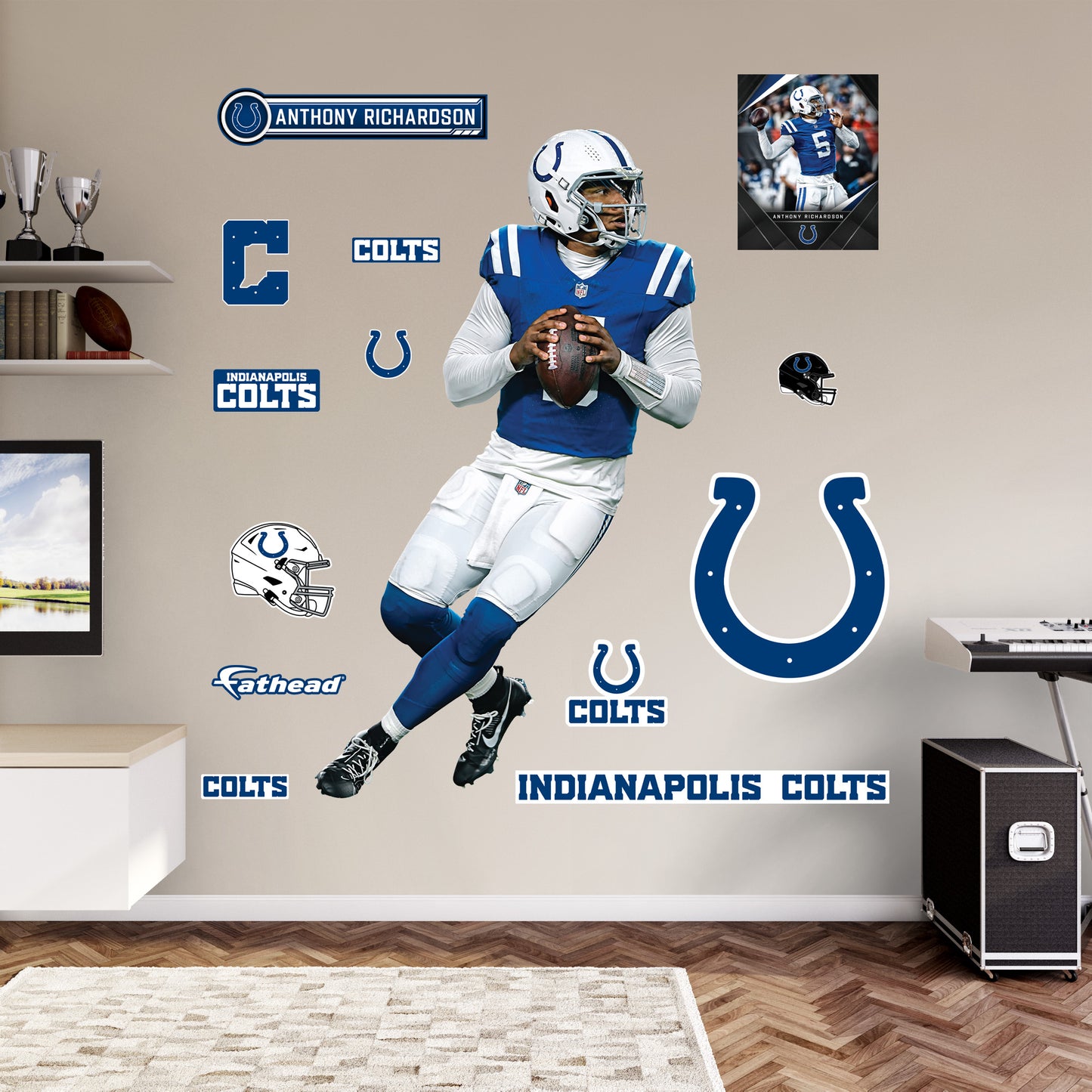 Anthony Richardson - RealBig Collection - Official NFL - Indianapolis Colts - Reusable Vinyl Wall Decals #2