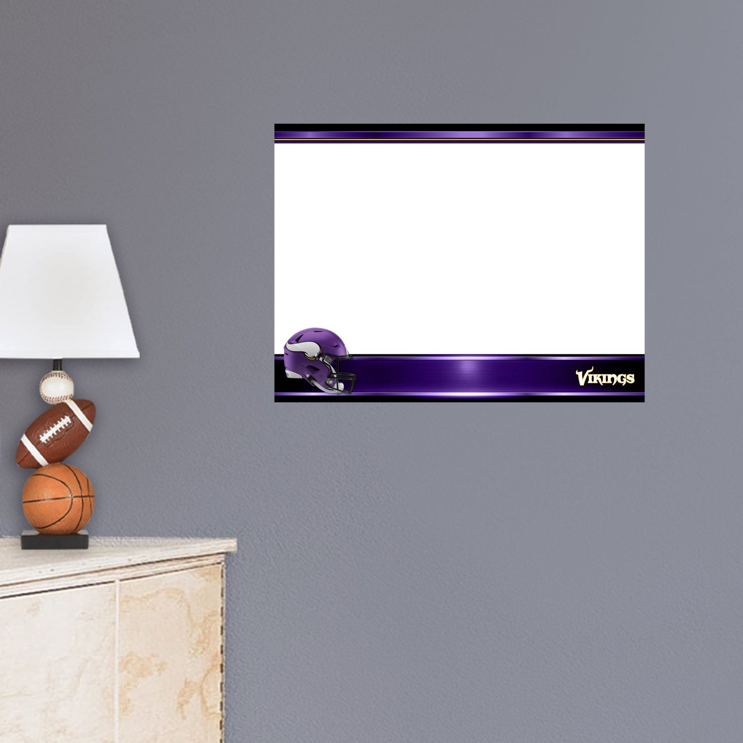 Minnesota Vikings:   Helmet Dry Erase Whiteboard        - Officially Licensed NFL Removable     Adhesive Decal