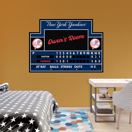 New York Yankees - Scoreboard Graphic - With Personalized Name - Offic – Fathead