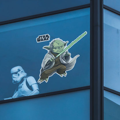 Yoda Window Clings        - Officially Licensed Star Wars Removable Window   Static Decal