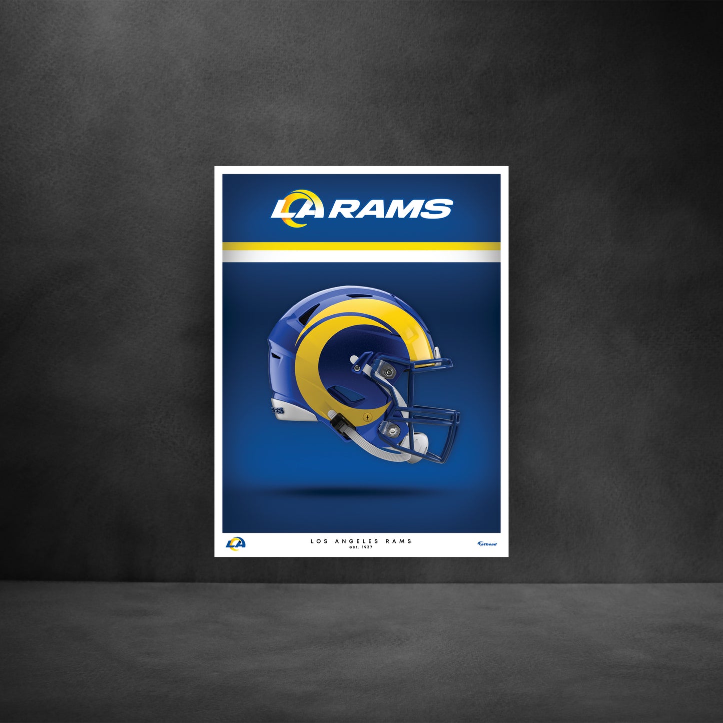 Los Angeles Rams - Helmet Series - Peel & Stick Poster - Official NFL - Reusable Vinyl Wall Decal