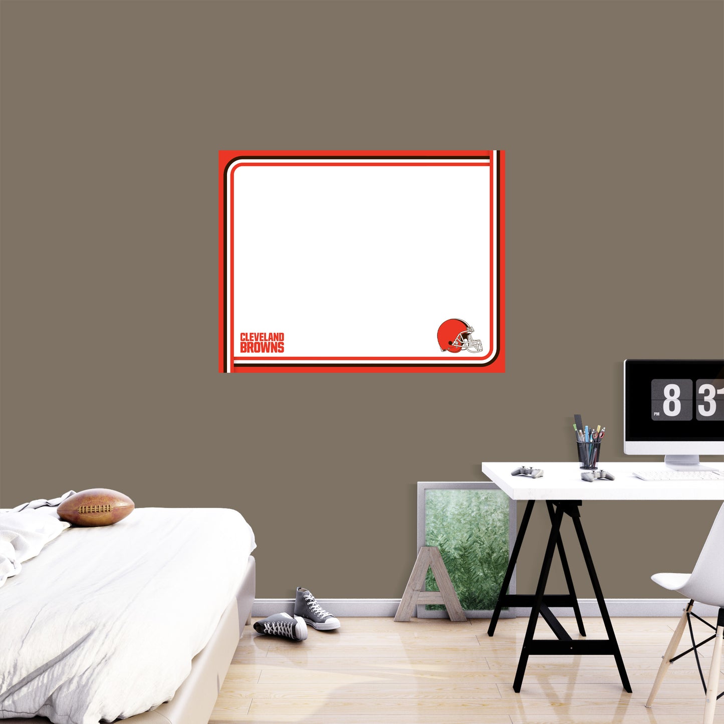 Cleveland Browns - Dry Erase Whiteboard - Official NFL - Reusable Vinyl Wall Decal