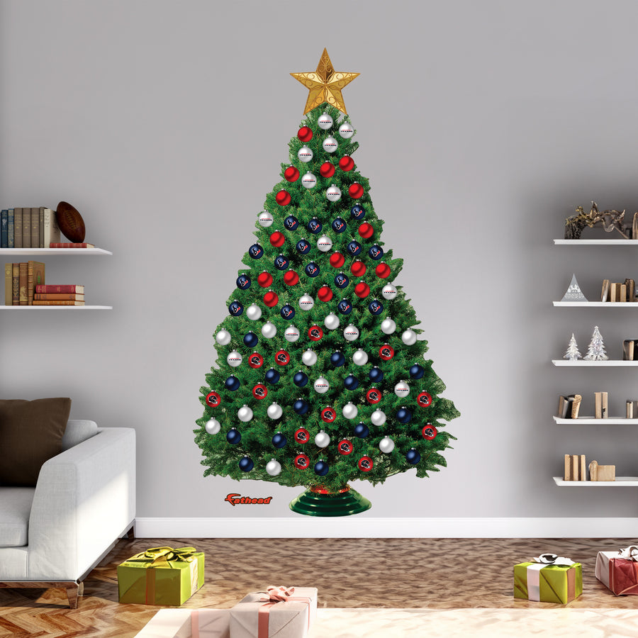 Houston Texans - Decorate Your Own Christmas Tree - Official NFL - Reusable Vinyl Wall Decals