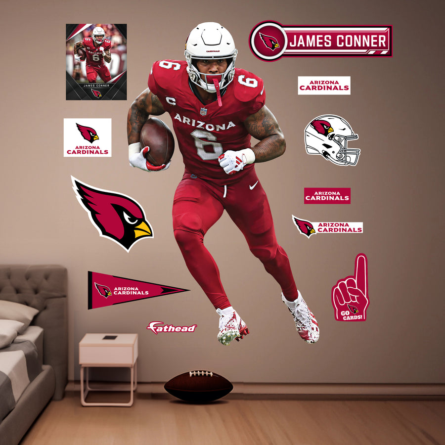 James Conner - RealBig Collection - Official NFL - Arizona Cardinals - Reusable Vinyl Wall Decals