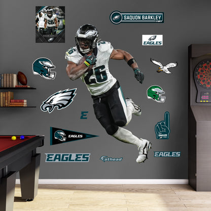 Philadelphia Eagles: Saquon Barkley         - Officially Licensed NFL Removable     Adhesive Decal