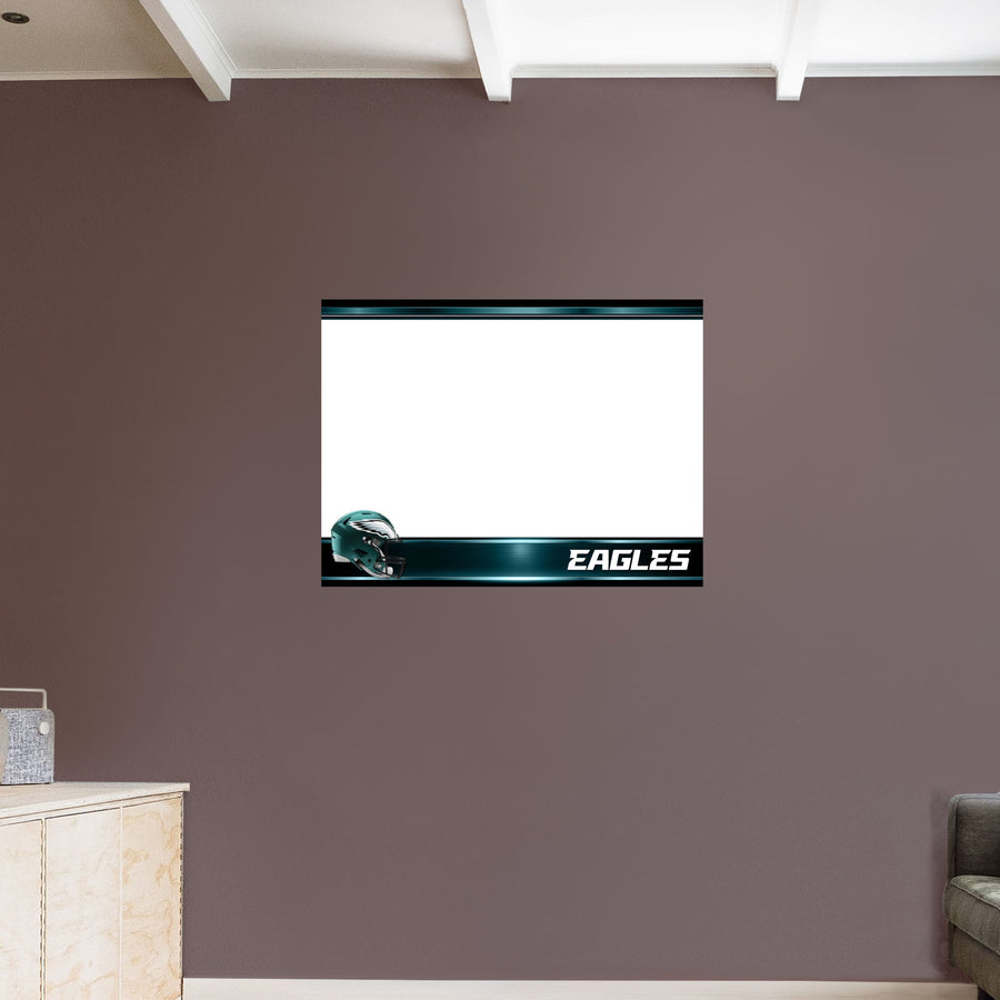 Philadelphia Eagles - Helmet - Dry Erase Whiteboard - Official NFL - Reusable Vinyl Wall Decal