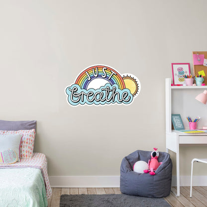 Just Breathe        - Officially Licensed Big Moods Removable     Adhesive Decal