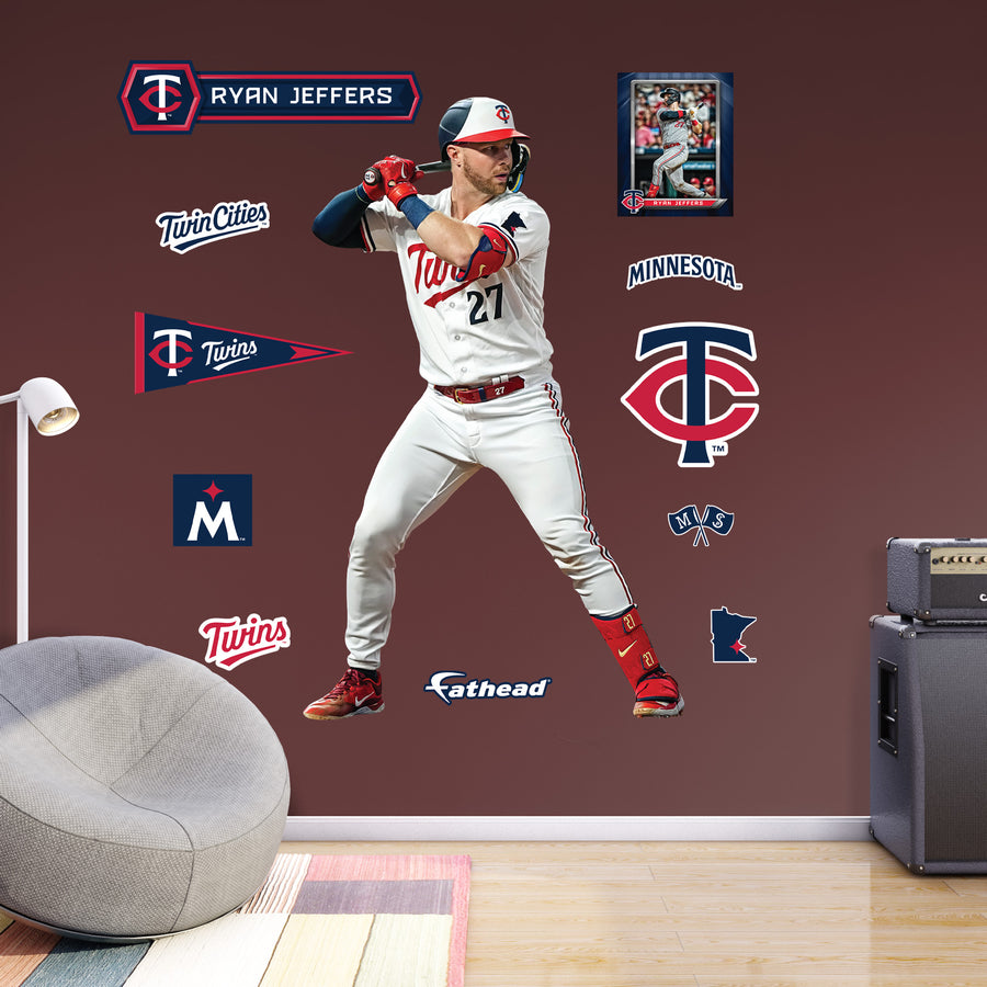 Ryan Jeffers - RealBig Collection - Official MLB - Minnesota Twins - Reusable Vinyl Wall Decals