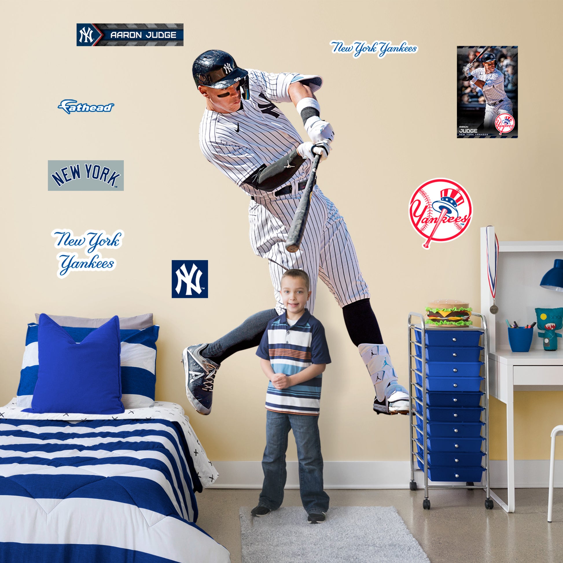 New York Yankees Aaron Judge Fathead Giant Removable Wall Mural