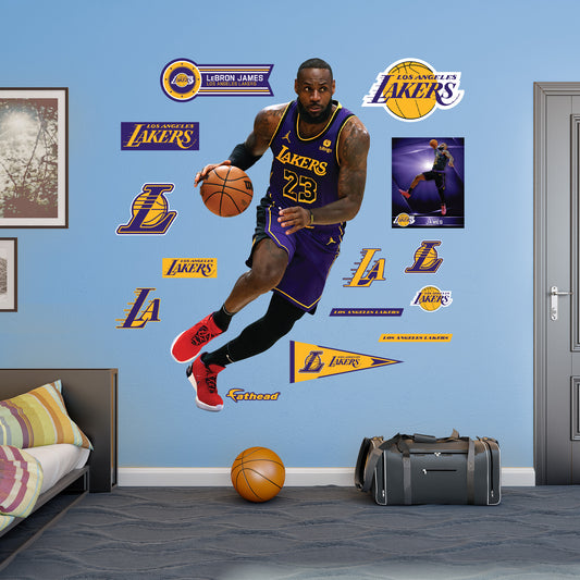 Los Angeles Lakers: LeBron James Statement Jersey        - Officially Licensed NBA Removable     Adhesive Decal