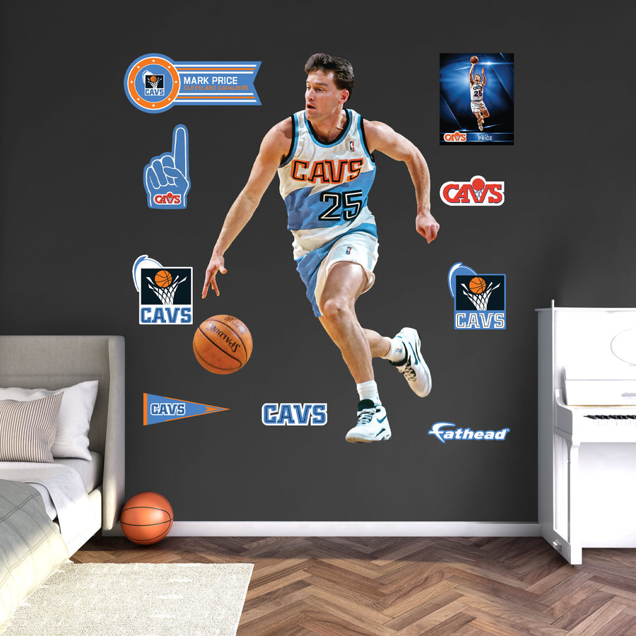 Mark Price Legend - RealBig Collection - Official NBA - Cleveland Cavaliers - Reusable Vinyl Wall Decals